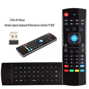 

Updated Wireless 2.4G Fly Air Mouse MX3 Remote Control Wireless Qwerty Keyboard For Smart TV TV Box T95Z Plus/X96 Mini Projector