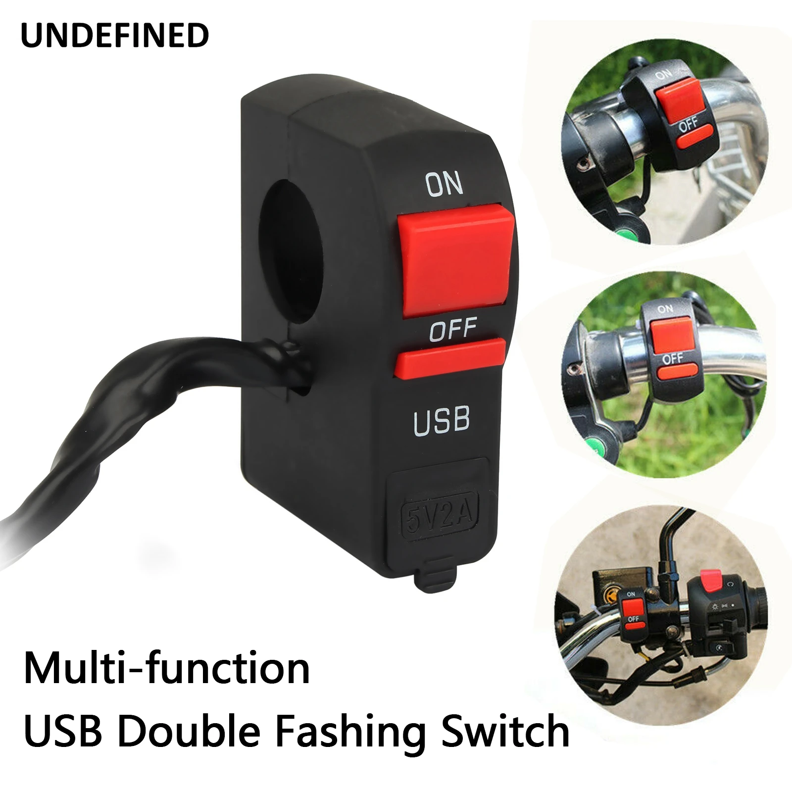 

1*Multi-function Electric Car Motorcycle USB Car Phone Charger Handlebar Switch Bobber Chopper