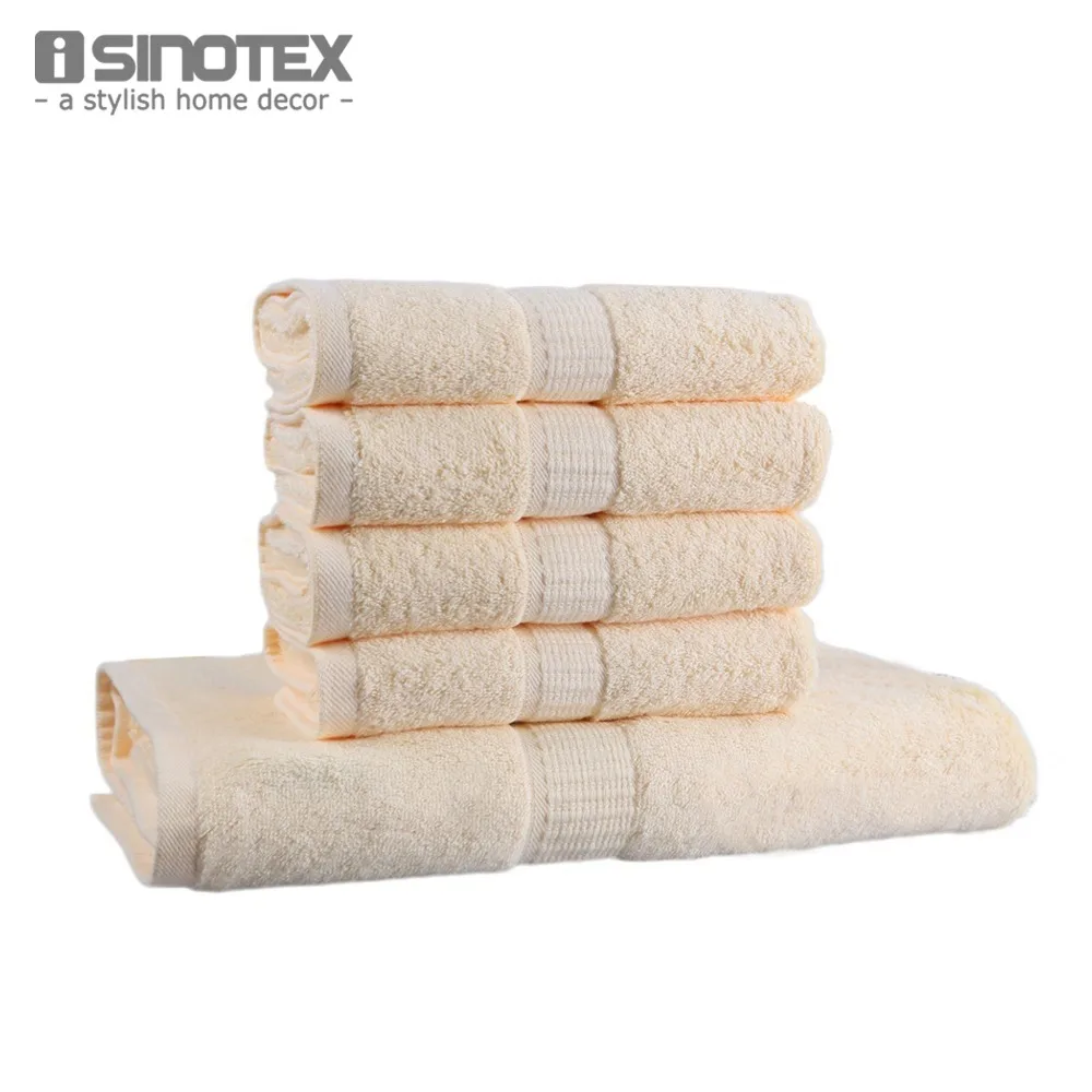 100 Cotton Yellow Spiral Satin Quick Dry Plain Dyed Solid Towel