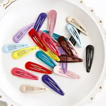 24 шт./компл. карамельного цвета краски волос Кнопка зажим для волос женский подарок для девочки простой сплошной цвет аксессуары для волос