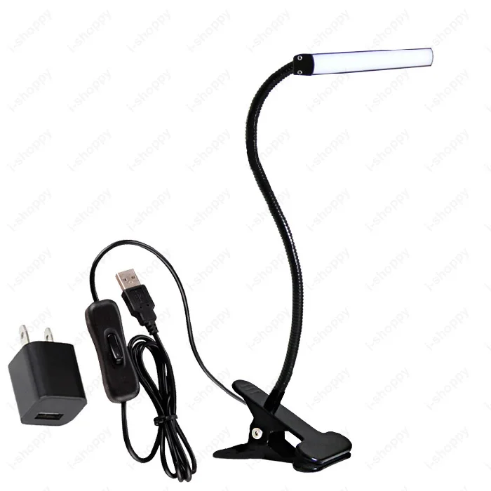 6W LED Picture Light Desk Spotlight Clamp Clip On Lamp Study Laptop USB