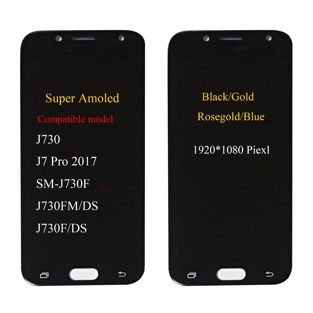 J7 Pro дисплей Супер AMOLED для Samsung Galaxy J7 j730 ЖК-дисплей J730F J730G J730GM ЖК-кодирующий преобразователь сенсорного экрана в сборе