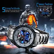 Sports Watches hot sell Brand TVG Men’s Watches Digital LED Military Watches Stainless Steel Watch Male Clock Relogio Masculino