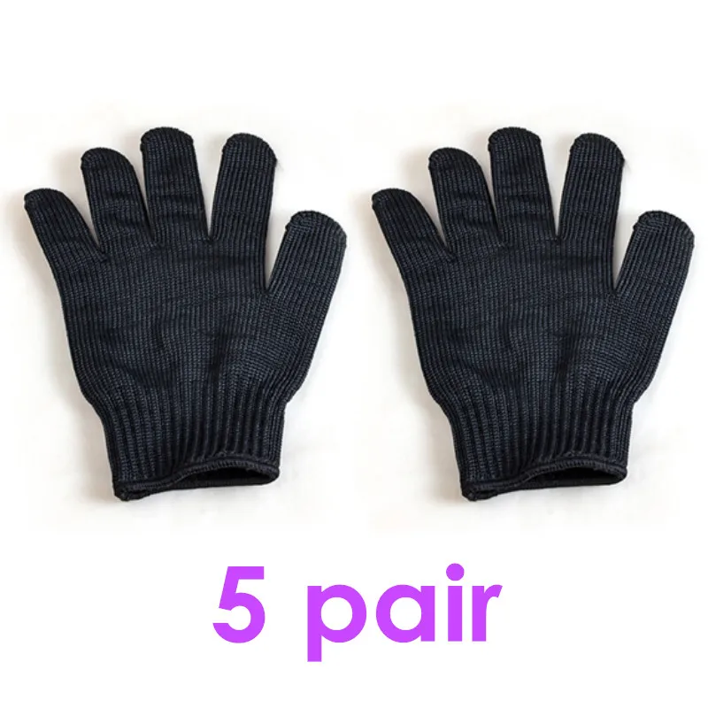 Fuers Спорт на открытом воздухе рабочие перчатки защитные перчатки Нержавеющая сталь порезостойкие Анти-истирание 5 уровней порезостойкие перчатки безопасности - Цвет: 5 pair