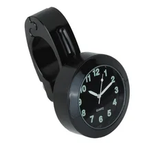 black/silver 2.3cm/0.91” Universal Waterproof Motorcycle Handlebar Mount Clock Watch Chrome with wrench
