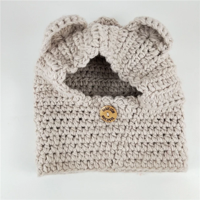 IANLAN Girls Funny Little Bear Hats Scarves Lovely Kids Winter Warm Dual Use Beanies IL00182