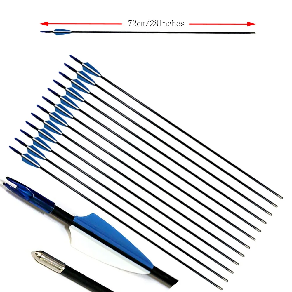 PG1ARCHERY 12PK 28 &quotстекловолокно стрелы для стрельбы из лука Молодежная детская игра