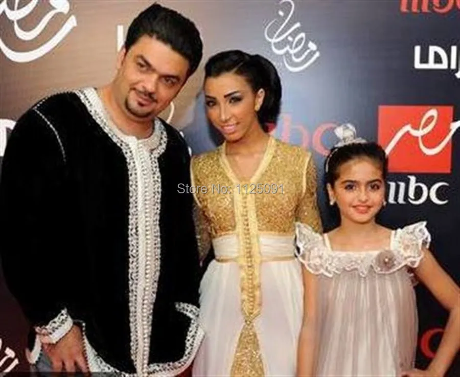 Классическое арабское платье знаменитостей с глубоким v-образным вырезом и длинными рукавами Vestidos de Festa, мусульманское платье русалки с рюшами, вечернее платье