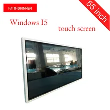 55 дюймов настенный рекламный сенсорный экран все в одном POS сенсорный монитор сердечного ритма