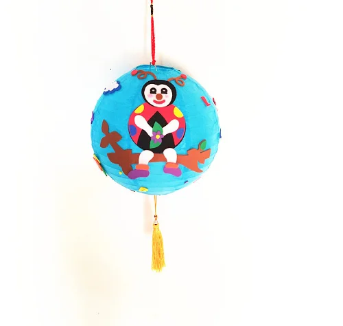 Children DIY handwork decoration cartoon paper lantern kindergarten paste production material package toys