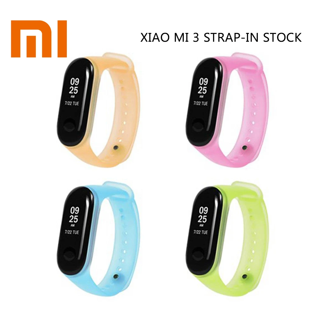 

Makibes 100% Original Replacement Strap Silicon Jelly translucent Watch Band Waterproof for Xiaomi Mi Band 3 Smart Bracelet