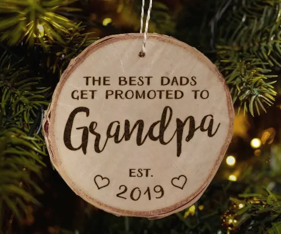 Perrsonalize имя или текст Дата беременность объявление дерево сожгли орнамент для бабушка дедушка подарки от наступающего ребенка