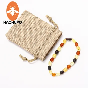 

Hao Hu Po Baltic RAW Amber Natural Baltic Amber Elastic String Bracelet Oval Shape Geometric Gifts GIC Anniversary lovers'