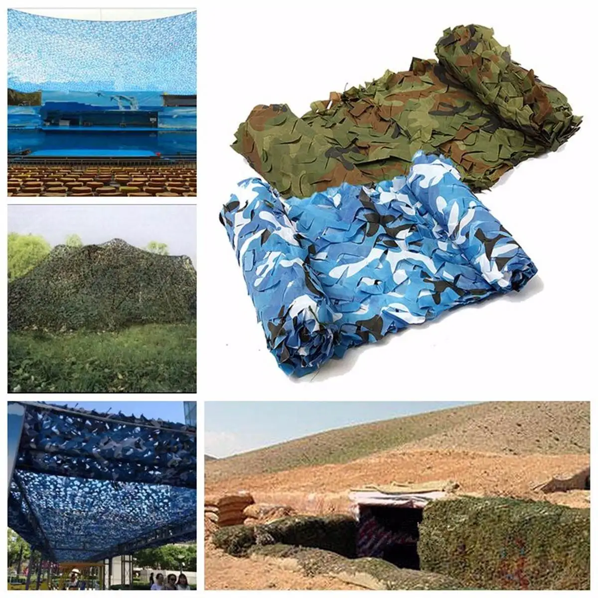 

1.5*3M Camouflage Net Hunting Military Equipment 150D Polyester Hunting Blind Tree Stand Camouflage Net Sun UV Awning Equipment