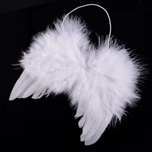 6-18 месяцев детские белые крылья феи-ангела с перьями фото/фотографии реквизит костюм вечерние украшения для ребенка