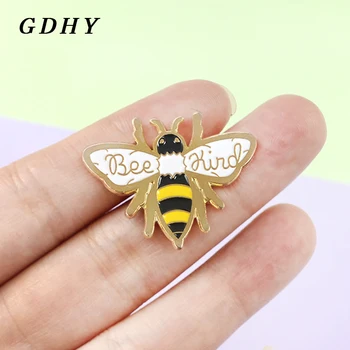 

Bee Kind Gold Bee brooch cute honey bee Enamel Pins badge pin save the bees brooch animal jewelry gift for Kids women