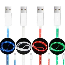 Micro USB быстрее зарядный кабель световой поток данных шнур мобильного телефона зарядки линии адаптер для iphone samsung USB-кабель для Xiaomi