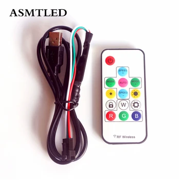 

USB Magic Color LED Strip Controller With 14Key RF Wireless Remote DC5-24V Mini Pixel LED Controller For SK6812 WS2812B LED Tape