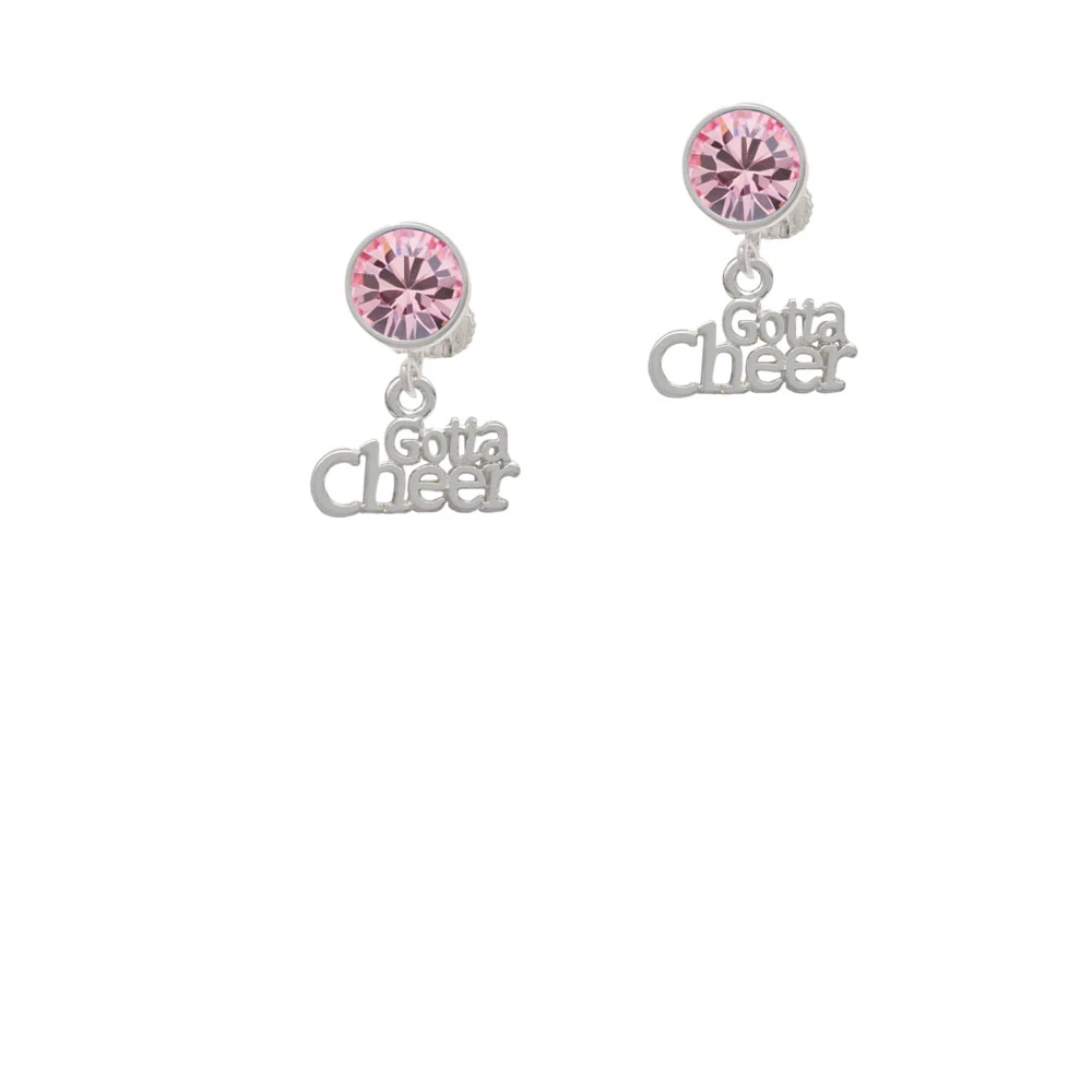 Gotta Cheer Crystal Clip On Earrings (3)