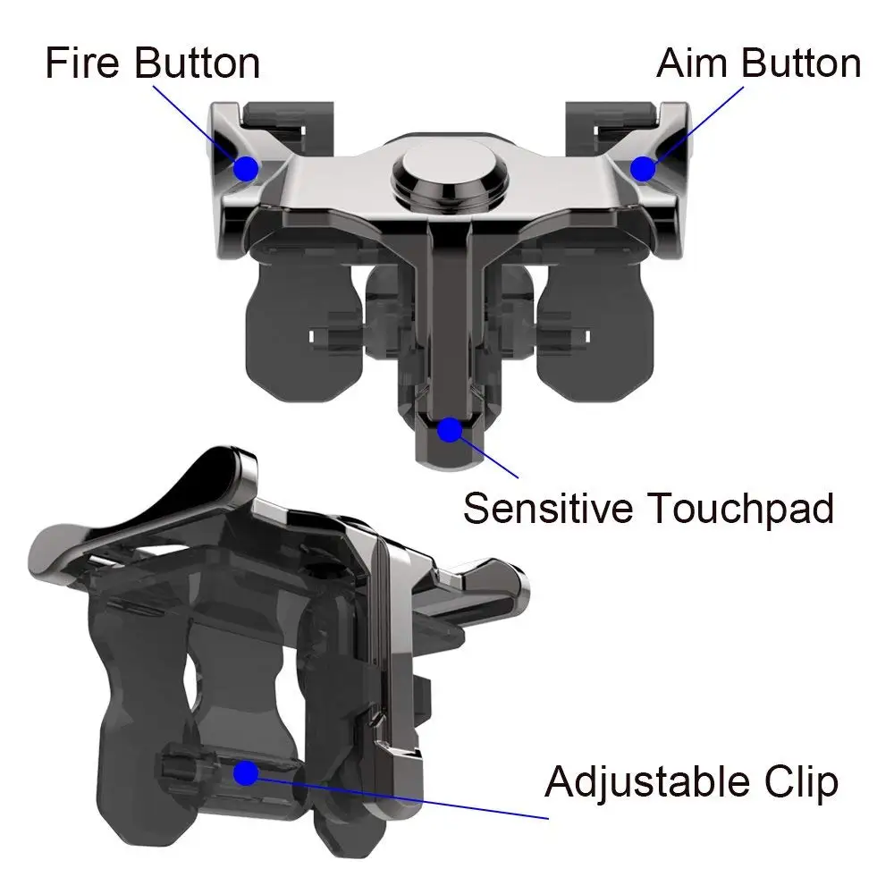 Портативный L1R1 игровой триггер игровой, от смартфона шутер контроллер Кнопка для стрельбы ручка для iPhone PUBG/правила выживания/Ножи