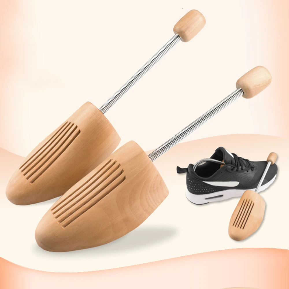 1 Pair Wood Spring Shoe Tree Stretcher Keeper Shaper Support Extender