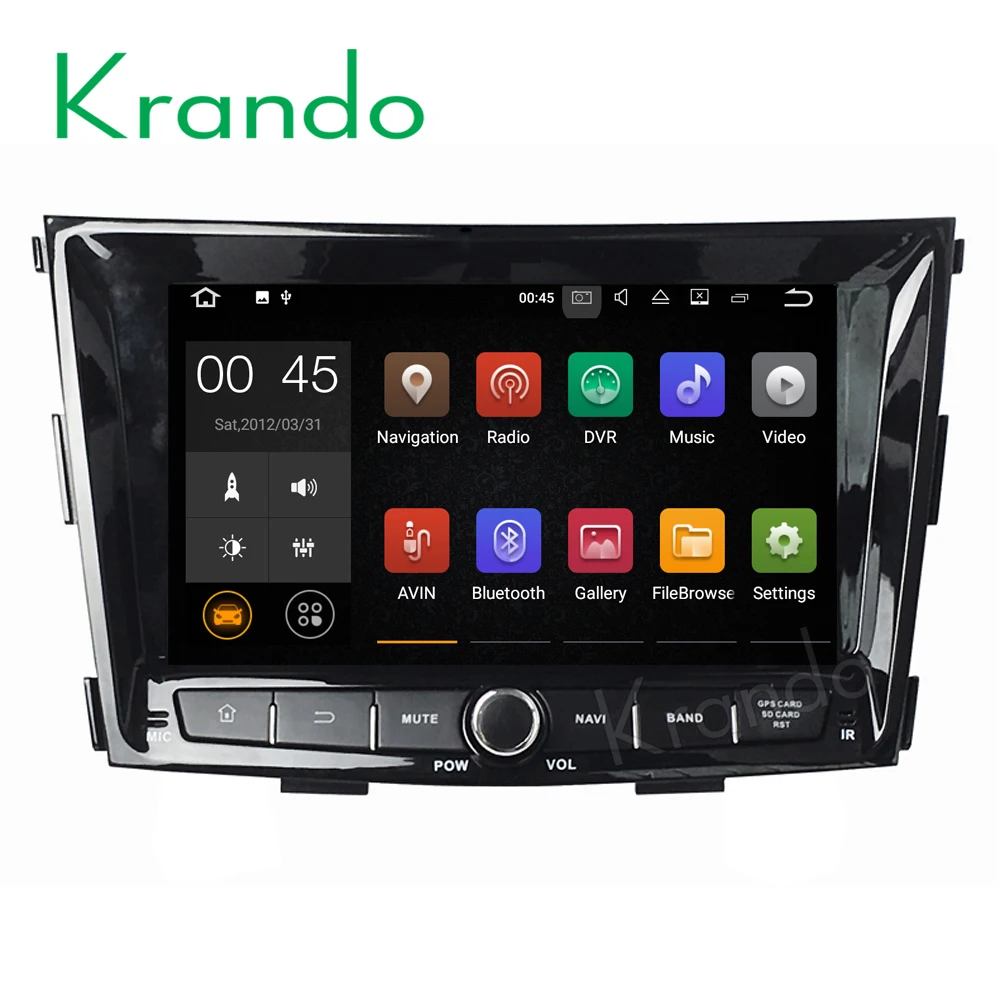 Автомобильная аудиосистема Krando 8 дюймов Android 0 мультимедийная система для Ssangyong