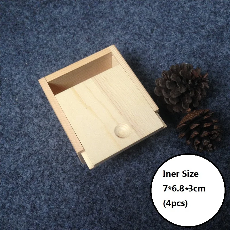 New Arrival zakka Paulownia Wood Small Wooden Box With Lid and