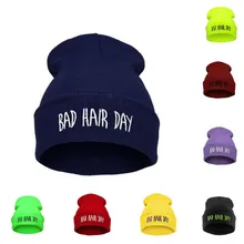 ALLKPOPER Beanie Women Winter Warm Hat Hip Hop hats & Caps Men Knit Beanies BAD HAIR DAY Crochet Skullies Bone Bonnet Gorro