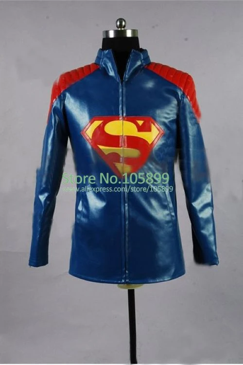 Smallville Superman Blue Leather Jacket Costume|superman costume|costume  costumesuperman leather jacket - AliExpress