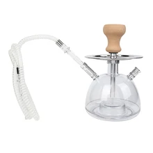 Прозрачный акриловый набор Shisha с светодиодный подсветкой Sheesha Narguile Кальян Шиша включает в себя керамическую чашу и зажим и двойной шланг кальян набор