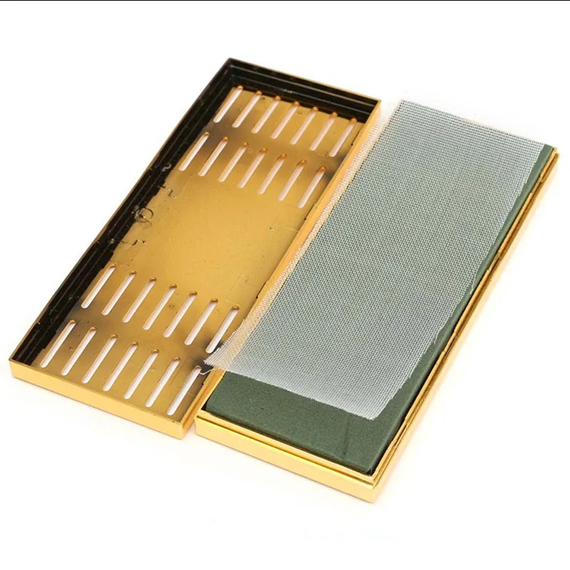JX-LCLYL 1pc 165*60*15mm Gold Color Rectangular Tobacco Smoking Cigar Humidor Humidifier