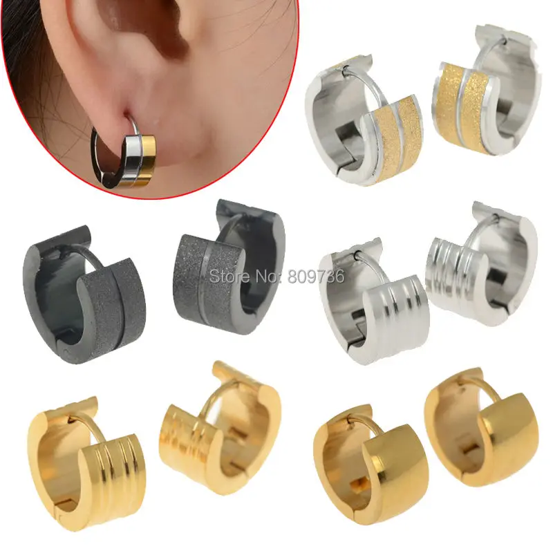 Online Punk Mens 316l Stainless Steel Huggie Hoop Earrings Online Punk Mens 316l Stainless Steel Huggie Hoop Earrings Gauges Women Golden Ear Jewelry Gift Top Quailty Xmas Drop Ship Aliexpress Mobile