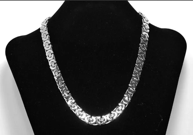 8mm flat byzantine chain Men's 