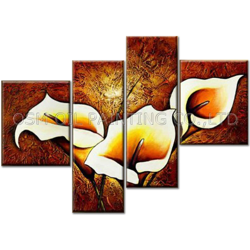Excellent Artist Handmade High Quality Abstract Flower Oil Painting on