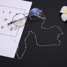 Модная цепочка для очков для женщин и мужчин, аксессуары для солнцезащитных очков, Золотая/Серебряная Золотая цепочка для очков для чтения