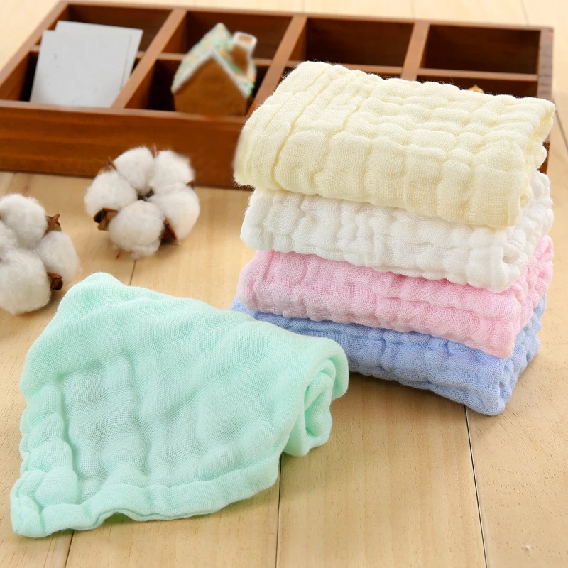 

Small Towel 25*25cm Soft Cotton Hand Towel for Adults and Children Handkerchief Quick-Dry Bathroom Solid Color Face Towel Gift