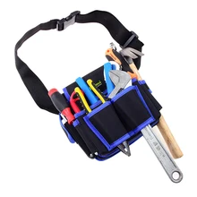 Большой Ёмкость утолщаются холст многофункциональный инструмент талии сумка с регулируемым ремнем 8 чехол для хранения сумка для инструментов электрик комплект