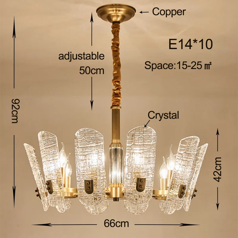 Современные хрустальные люстры для зала потолочные люстры для гостиной модная люстра в спальню светодиодная люстра потолочная на кухню латунный подвесной светильник в интерьере led лампа подвесная бальшая люстра в холл - Цвет абажура: E14x10