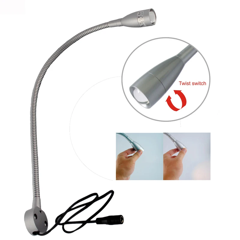 

Twist Switch Aluminum Gooseneck LED Desk Light 1W 350mA Input Fixed LED Reading Lamp Light For Room with Driver