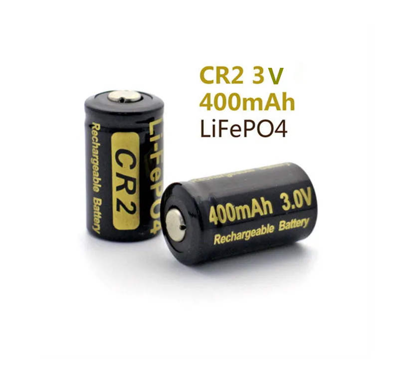 10pcs/lot 400mAh CR2 battery 3v LiFePO4 Rechargeable Battery 15266 CR2