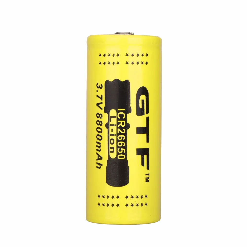

GTF Original 3.7V 8800mAh 26650 Rechargeable Li-ion Battery for Flashlight rechargeable Battery Li-ion Batteries