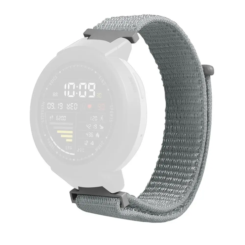 Ремешок для наручных часов, сменный нейлоновый спортивный ремешок для Xiao mi Hua mi Amazfit Verge, Молодежные часы для hua mi Q70 - Цвет: Серый