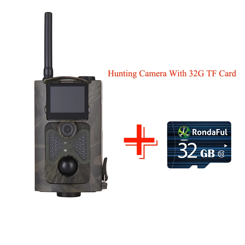 Suntek HC-500M охотничья камера инфракрасная 12MP HD 1080P 2G GSM MMS GPRS SMS камера для слежения за дикой природой с солнечной панелью EU Plug - Цвет: With 32G TF Card