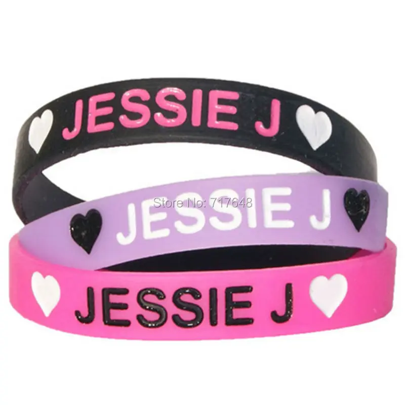 

300pcs JESSIE J wristband silicone bracelets free shipping by FEDEX