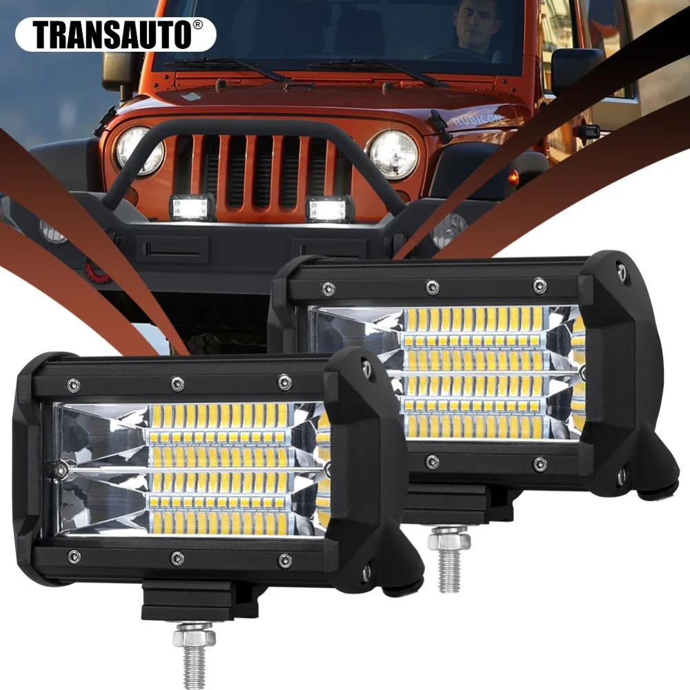 

2x5inch LED Light Bar, Flood Beam Fog Lights Waterproof Driving Work Light Off Road Daytime Running Light for SUV UTV ATV Truck
