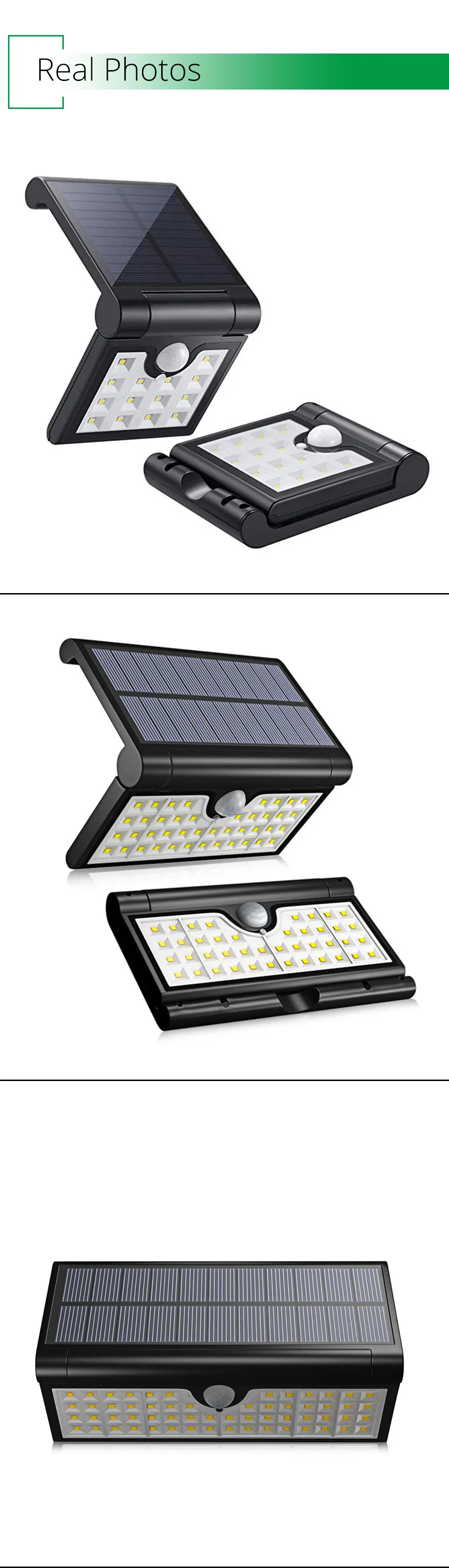 3 Modes Solar Wall Light Street Garden Outdoor Waterproof Modern LED Solar Powered Lamp Lithium Battery ABS Bright And Lasting (7)