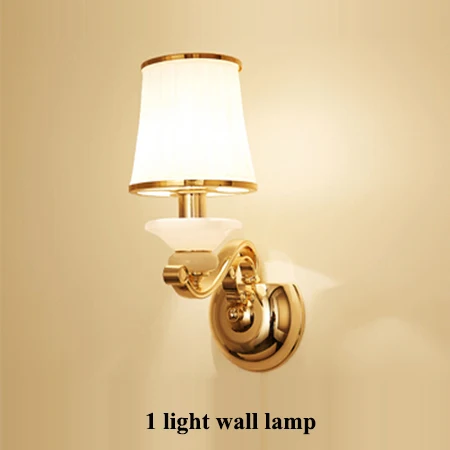 Современный Блестящий Золотой металлический светодиодный настенный светильник из мраморного стекла для спальни светодиодный настенный светильник s светильники для гостиной светодиодный настенный светильник - Цвет абажура: 1 light wall lamp