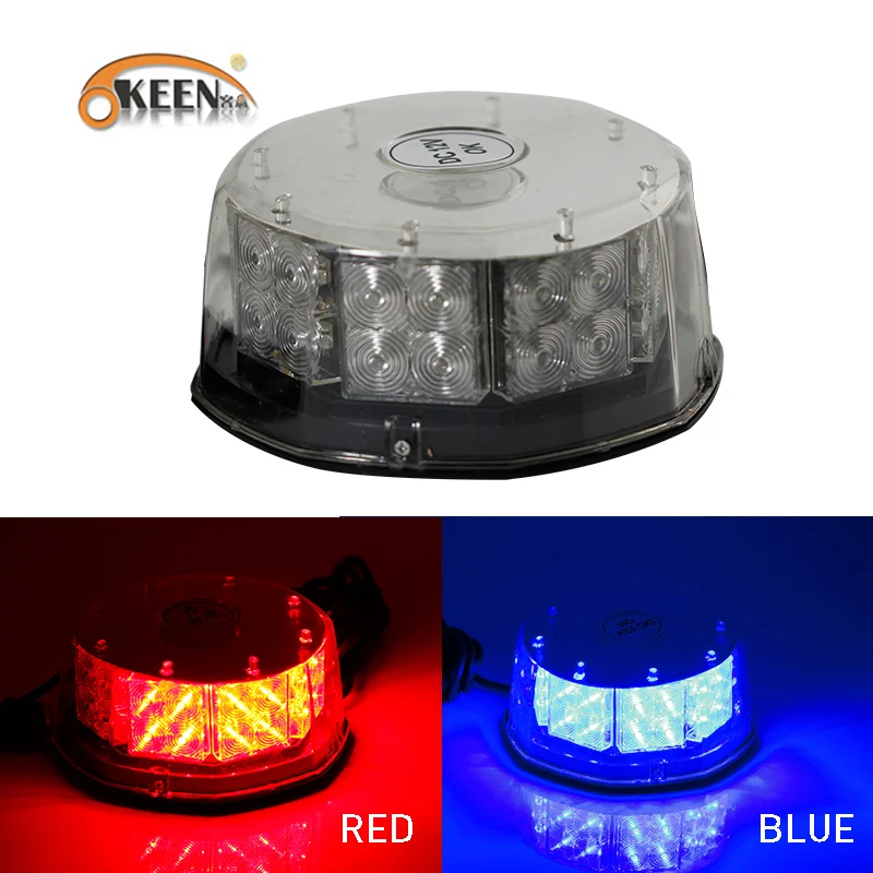 Buy OKEEN 32LED 16W Red/Blue Car Police Strobe Flash