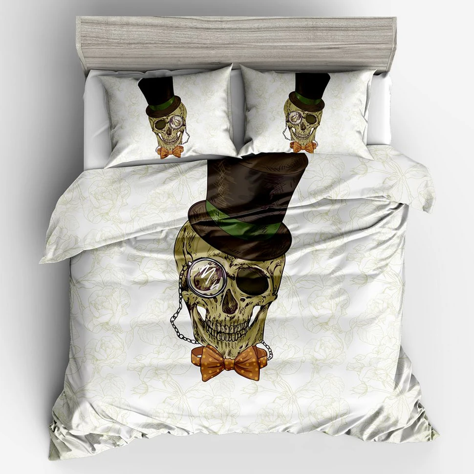 

Gentelman Skull 3d Bedding Duvet Cover Set Twin Full Queen King Size -1 Duvet Cover -2 Pillowcase