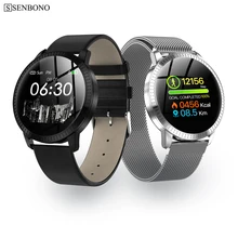 SENBONO CF18 Модные Смарт часы круглый экран часы водонепроницаемые мужские фитнес трекер активности Bluetooth женские умные часы